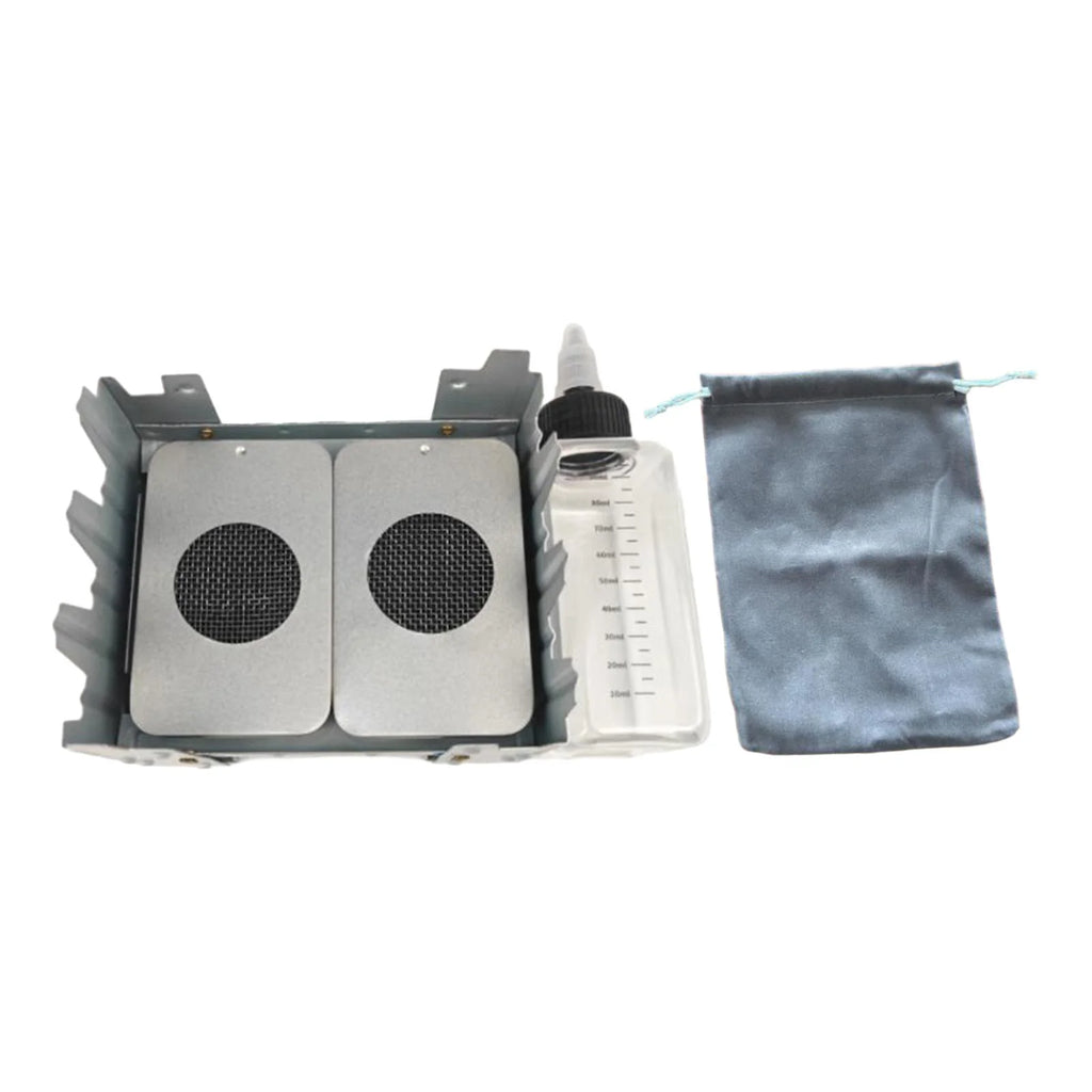Liquid Fuel Camping Stove Set with Folded Stand Grill D89928