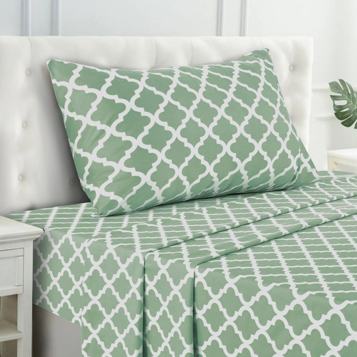 Queen Size 4 Piece Microfiber Deep Pocket Bed Sheets Set U3026