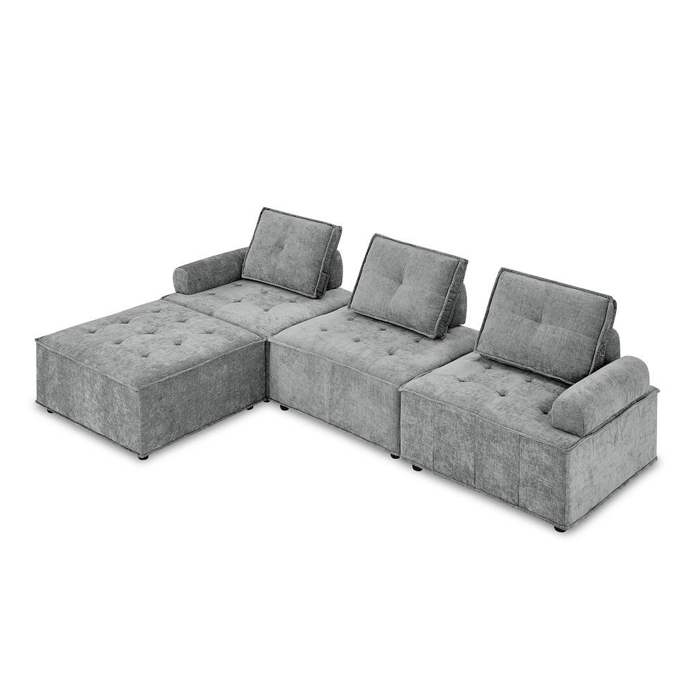 Chenille Grey Modular Sectional Sofa G776937