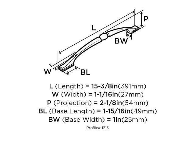 Satin Nickel Appliance Pull K88780