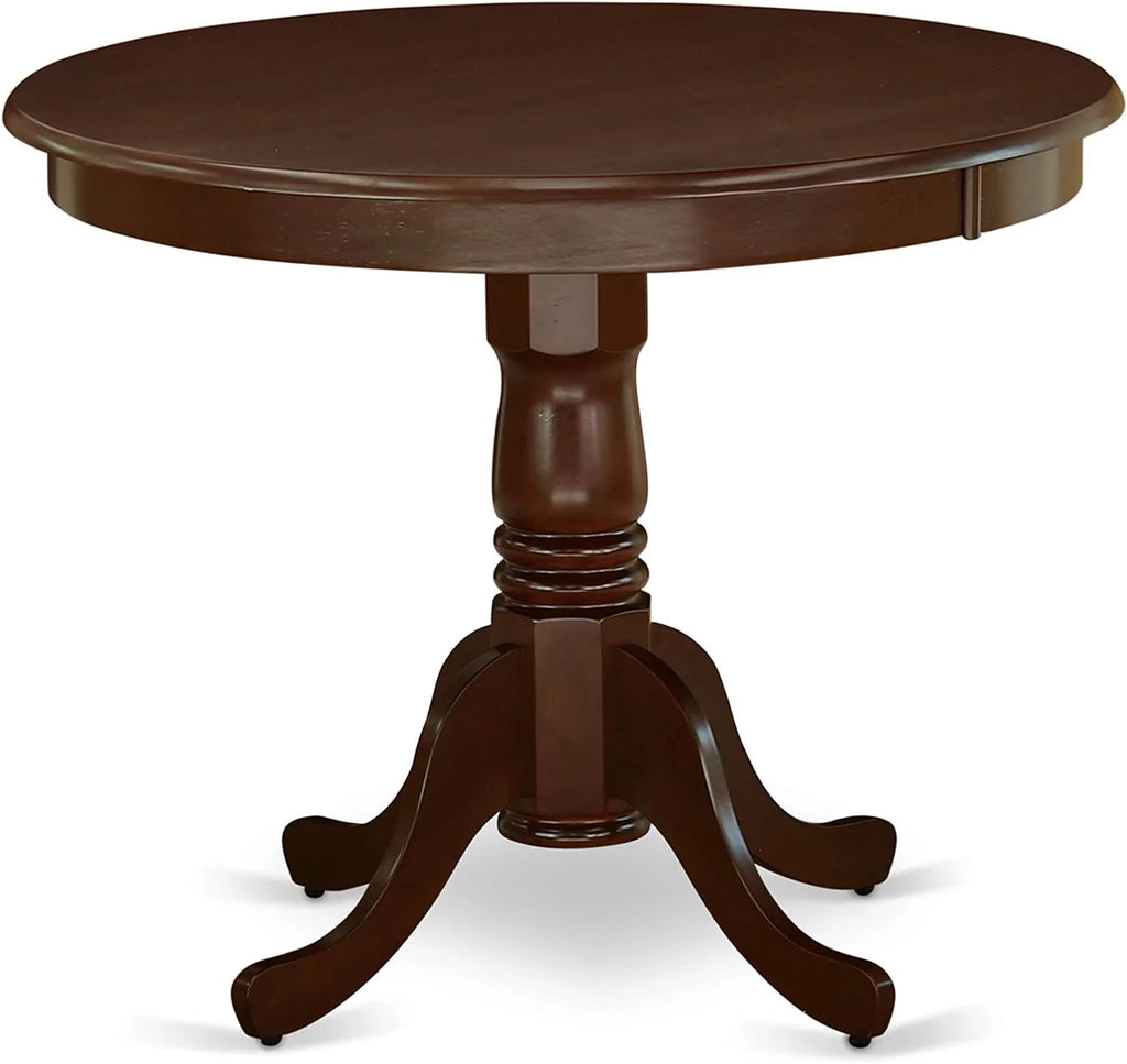 3 Piece Dinette Set with Round Table and 2 Faux Leather Chairs B6956