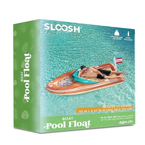 Inflatable Boat Pool Float with Cooler O82530