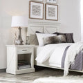 White Wood Nightstand J67505
