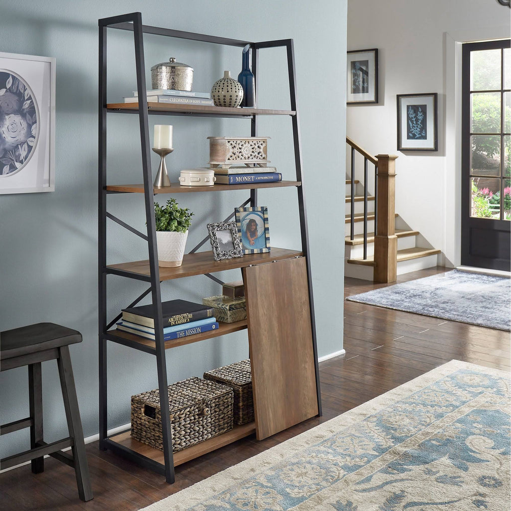 Folding Desk with Bookcase U5117