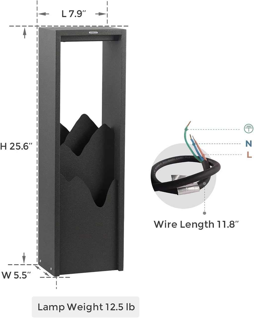 Stainless Steel 26 Inches LED Outdoor Bollard Light T669564