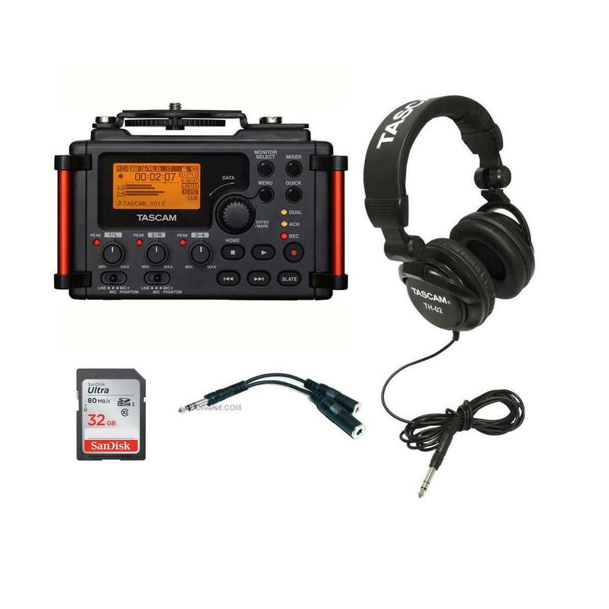 Portable Recorder Bundle with 32GB SDHC Card and Studio Headphones H996905