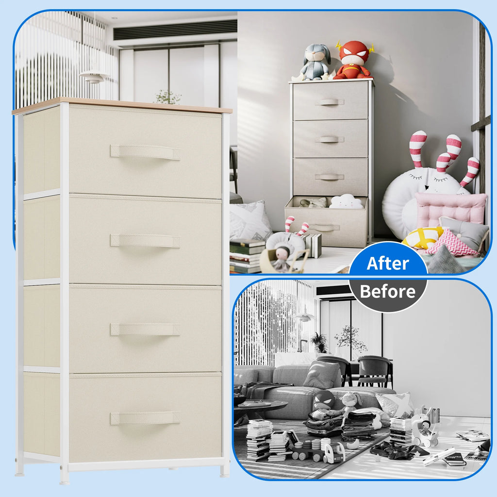 Fabric 4 Drawer Dresser N306