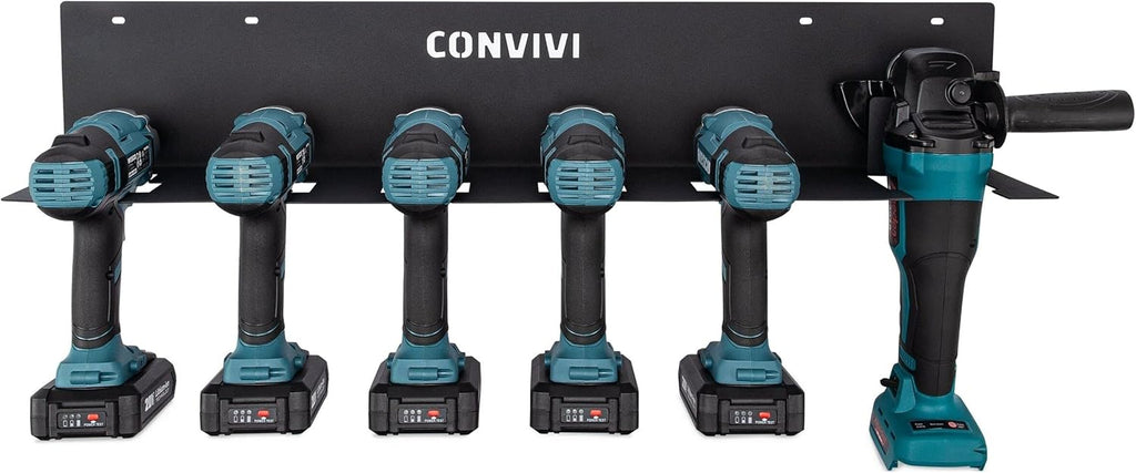 Black Cordless Drill Storage Rack 2-PACK J856