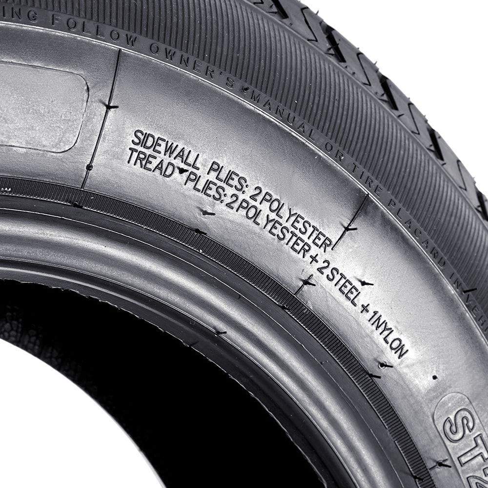 Set of 4 Radial Trailer Tires ST205/75R14 Load Range D 8PR Speed Rating M A53646