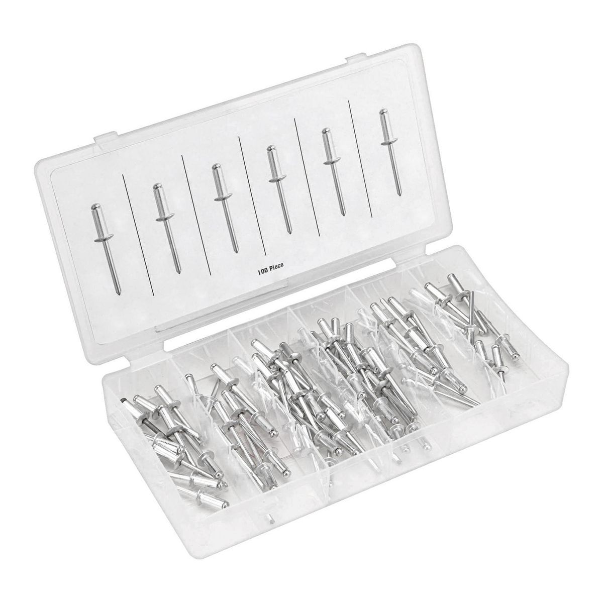 1/4 in. Aluminum Blind Rivet Set, 100 Piece F87125