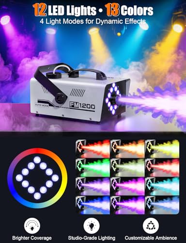 1200W 6000CFM Fog Machine with LED Lights T38265