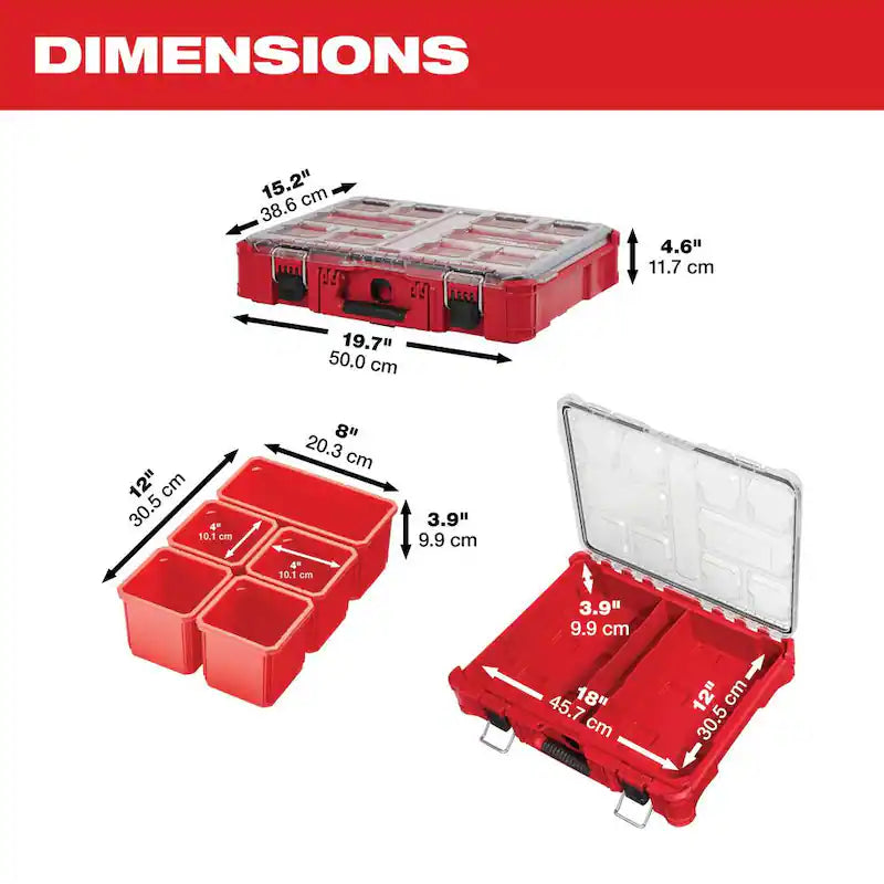 Impact Resistant 11-Compartment Small Parts Organizer F833