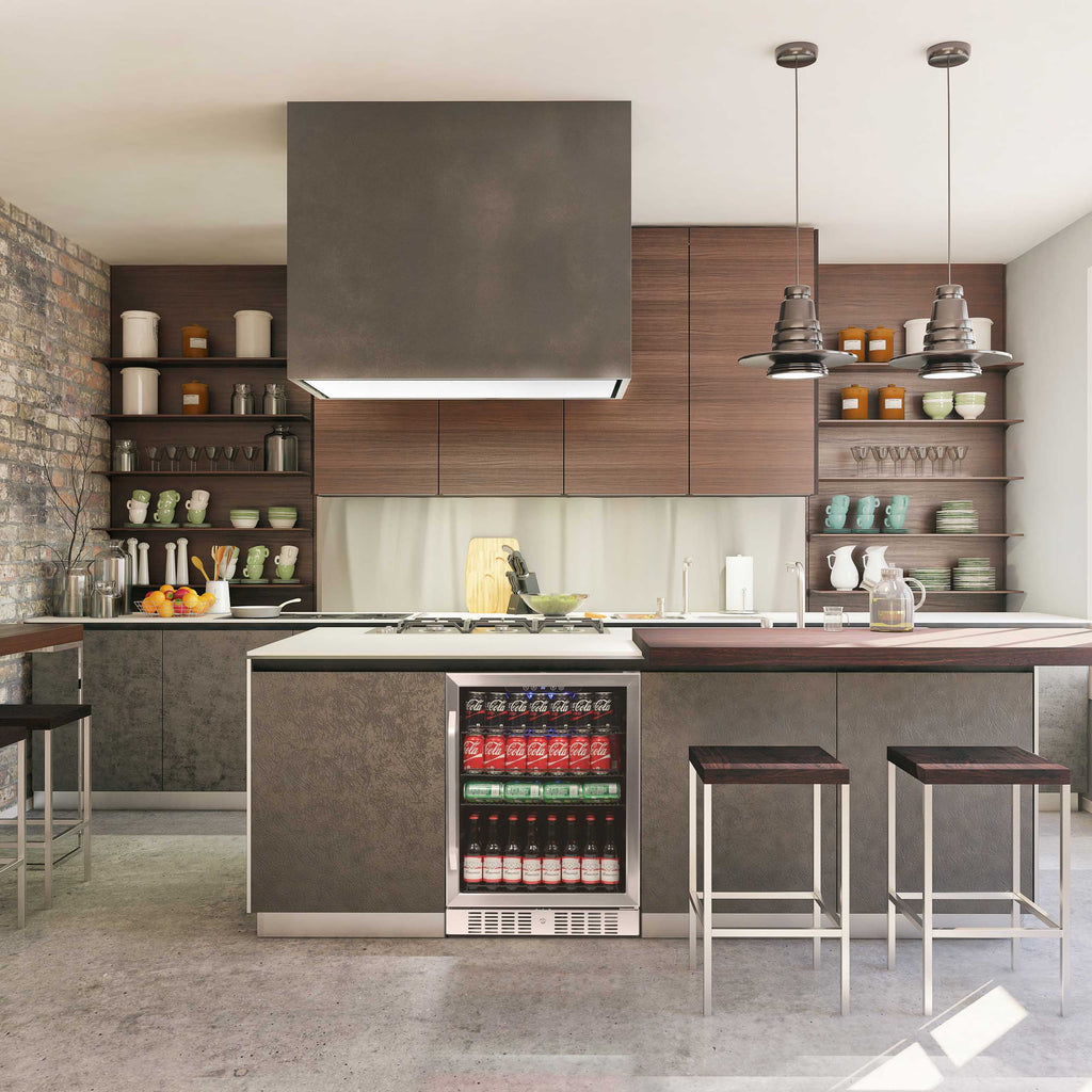 177 Can Stainless Steel Beverage Refrigerator J172