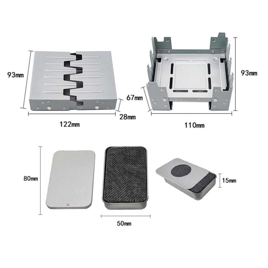 Liquid Fuel Camping Stove Set with Folded Stand Grill D89928