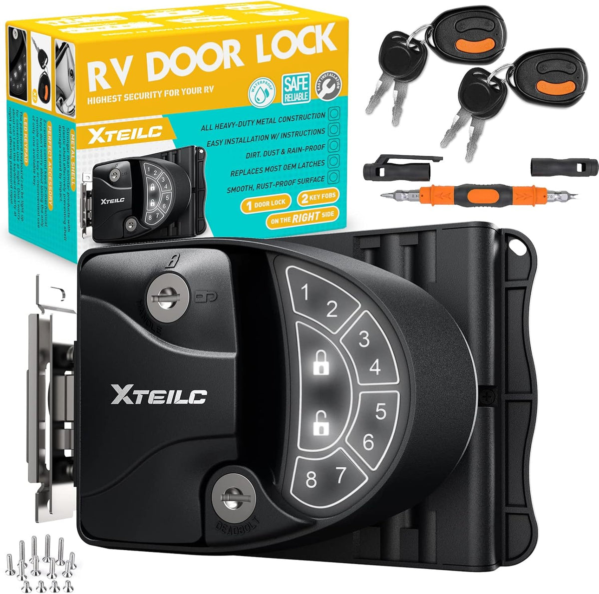 RV Keyless Entry Door Lock with Keypad and Deadbolt W785006