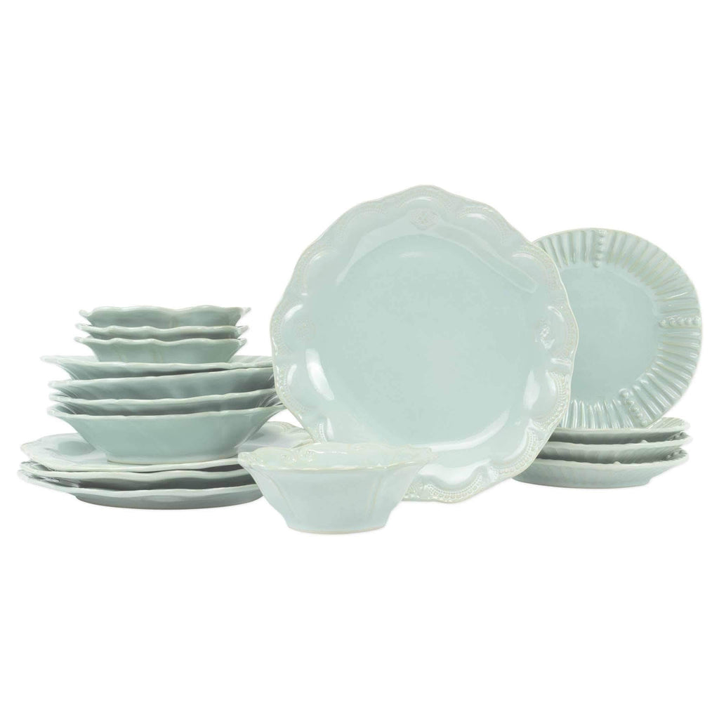 16-Piece Aqua Stone Place Setting C3083
