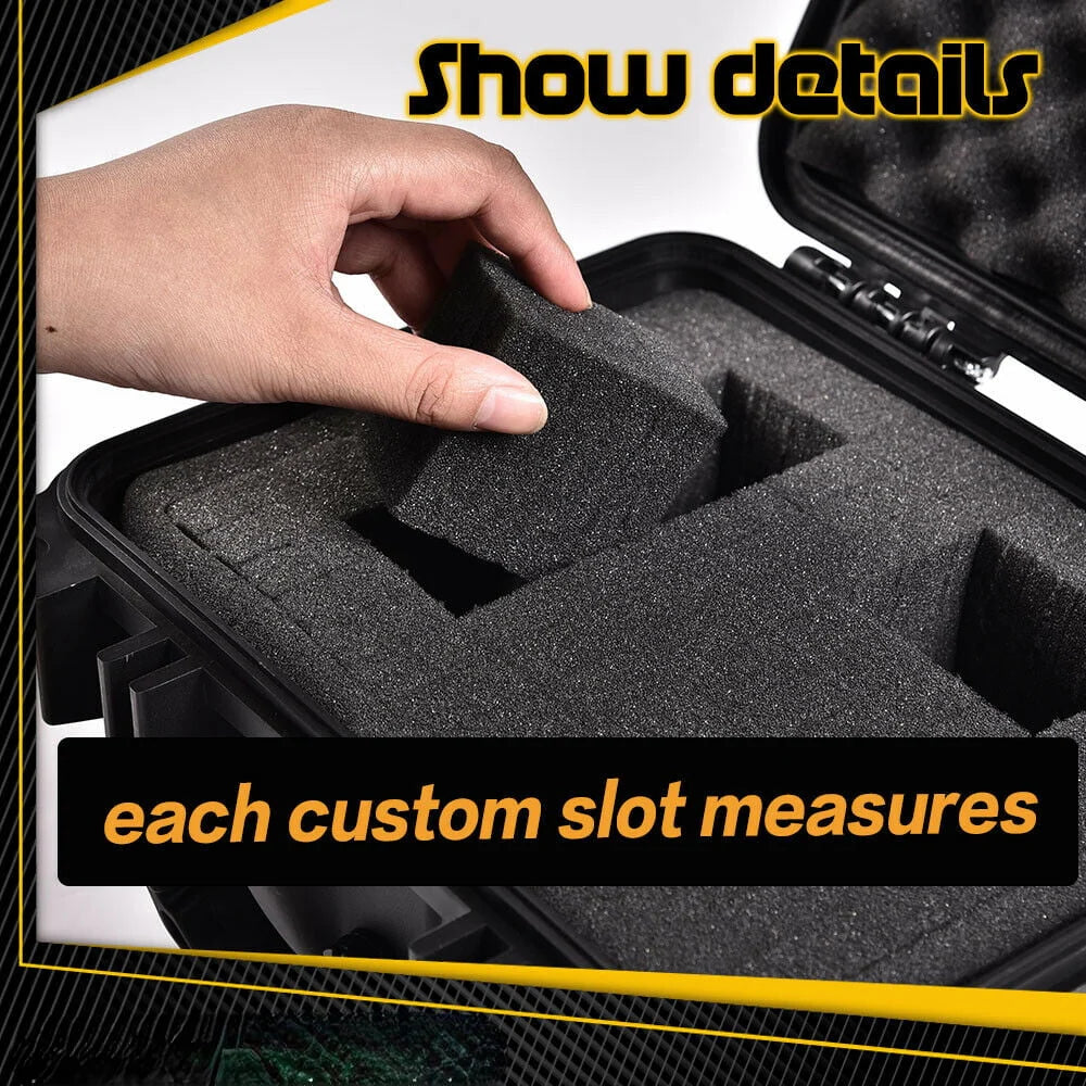 Graded Card Storage Box with Foam Slots, Large, Black H4710