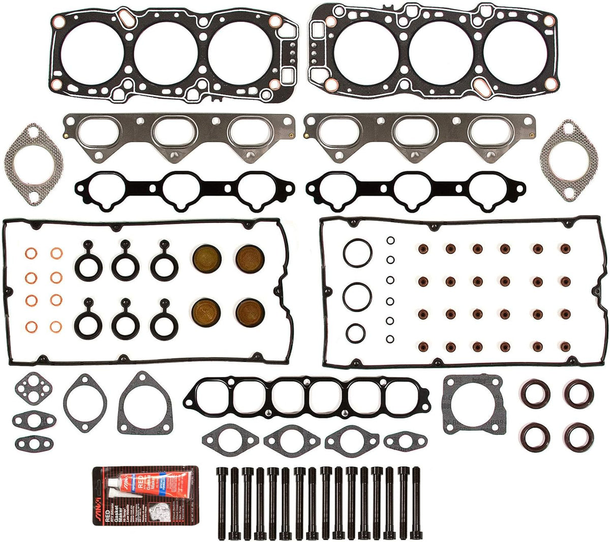 Head Gasket Set Intake Exhaust Valves for 3.0 6G72 W330
