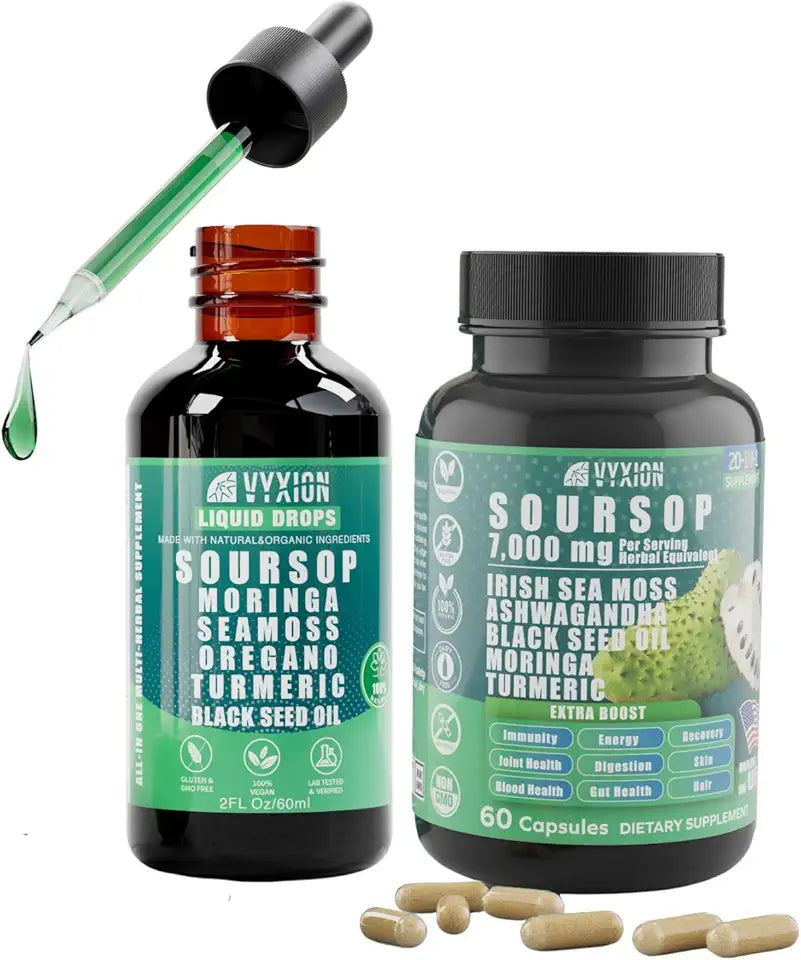 Soursop Bitters Liquid Herbal Extracts Capsules O3740