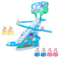 6 s Electric Climbing Stair Toy with LED Flashing Lights Children's Roller Coaster Toy Set U6411