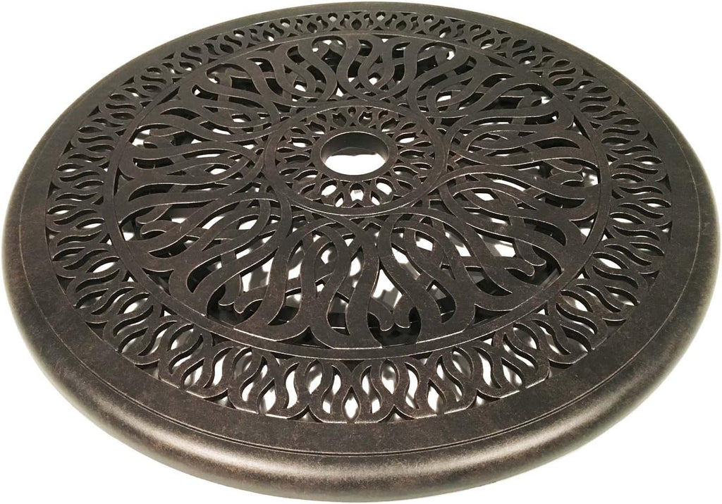 Bronze Cast Aluminum Lazy Susan Turntable Rotating Tray B3404