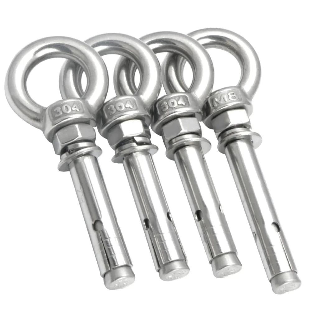 304 Stainless Steel Lifting Eye Bolt M10x80mm 2pcs G5247