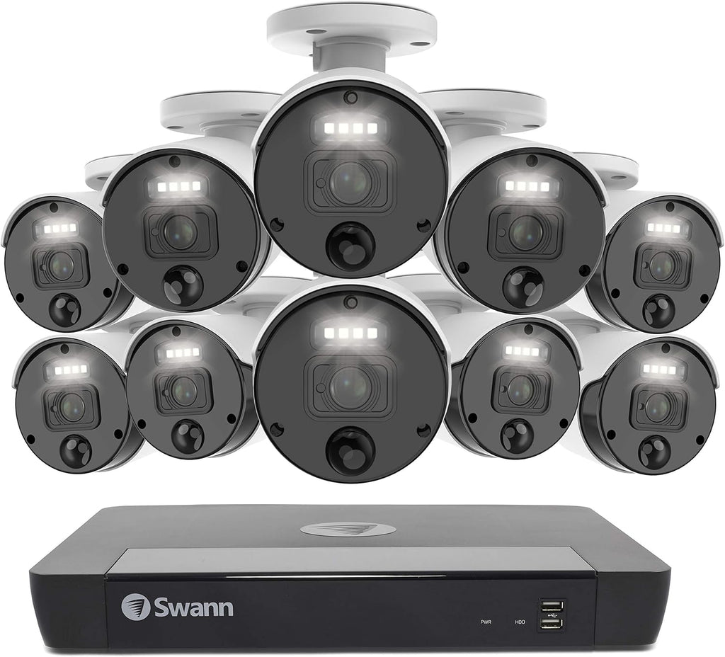 8 Camera 8 Channel POE NVR 4K Wired Security Camera System Y821