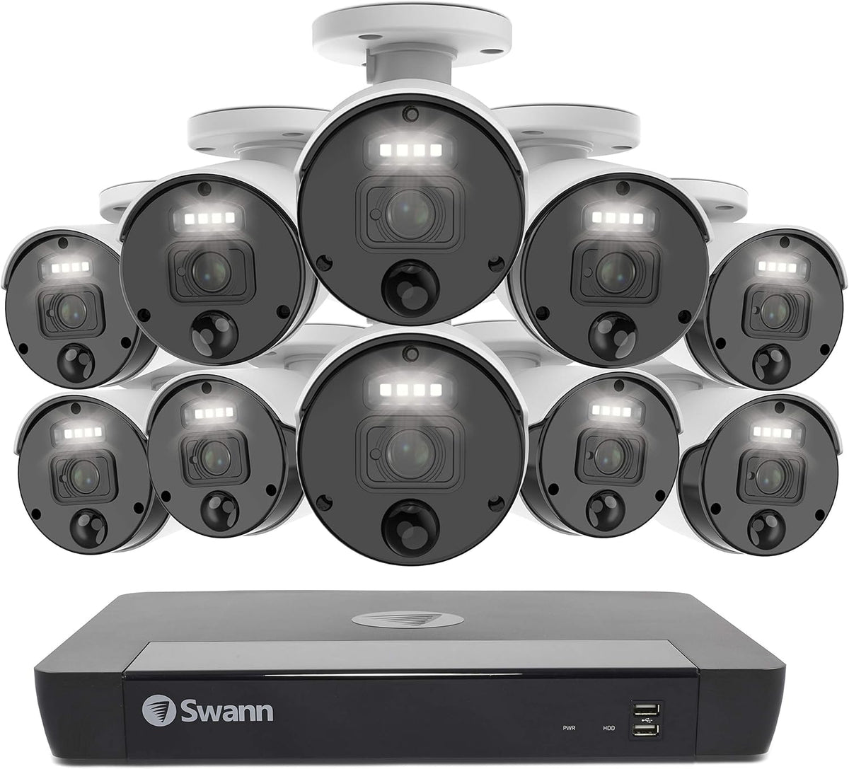 8 Camera 8 Channel POE NVR 4K Wired Security Camera System Y821