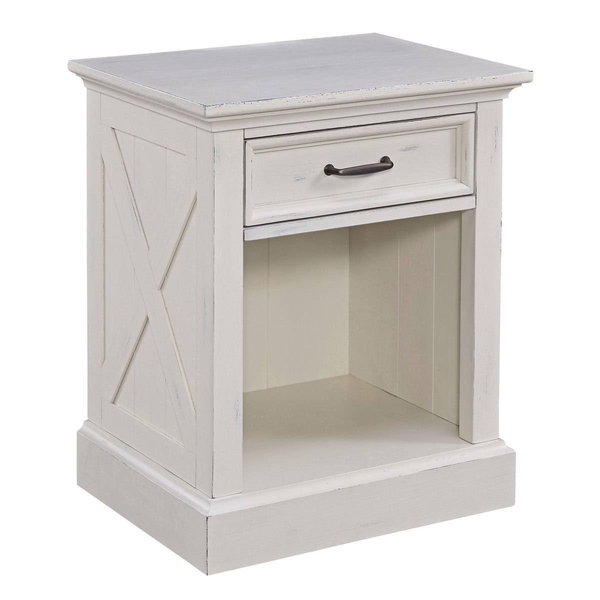 White Wood Nightstand J67505