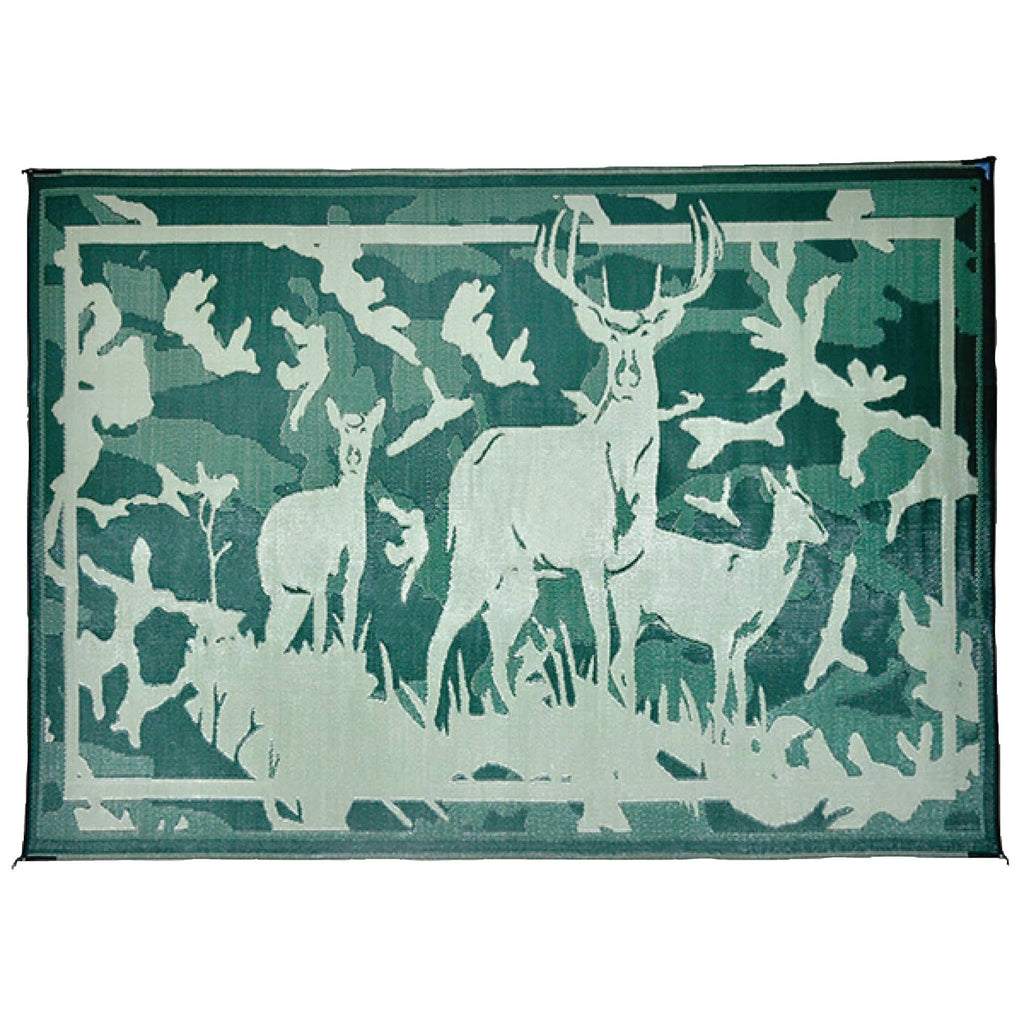 Camo Green Mat-Deer Rug V343207