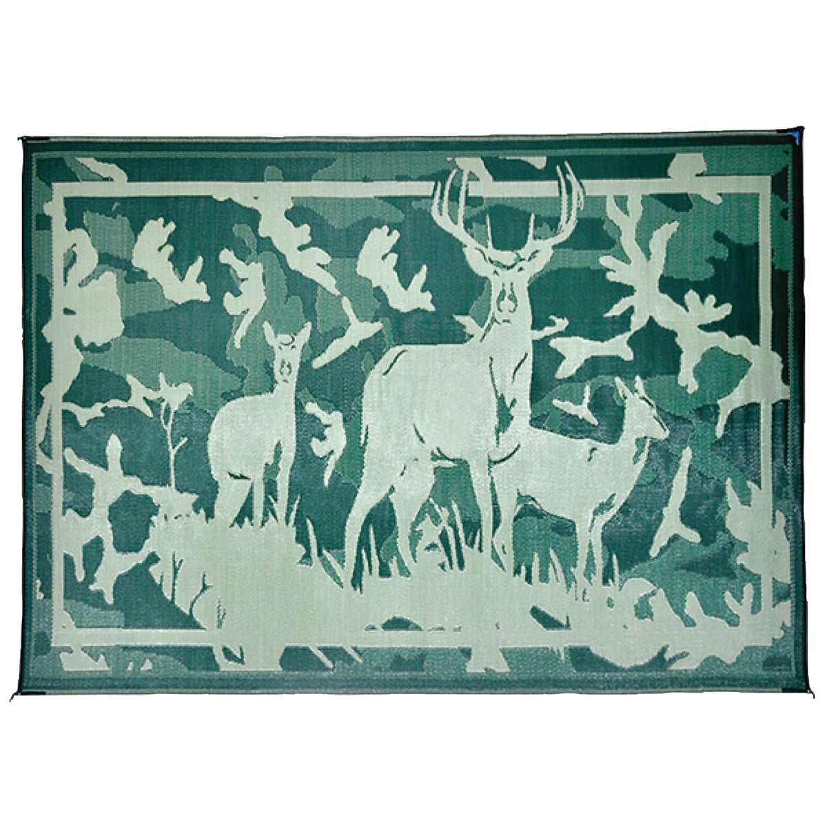 Camo Green Mat-Deer Rug V343207