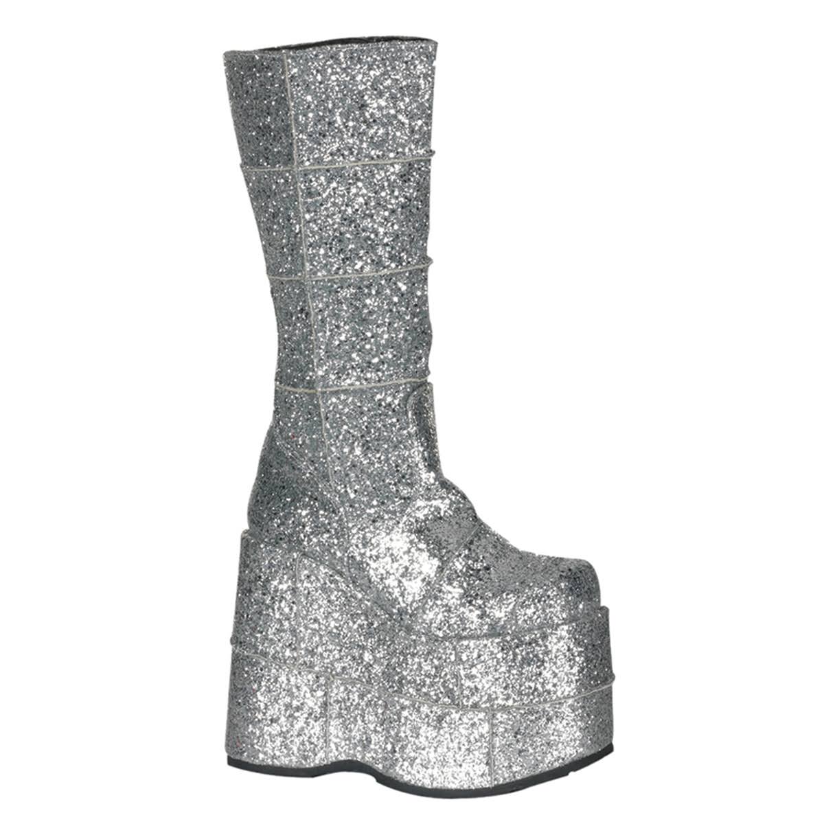 Silver Glitter Boots H1889