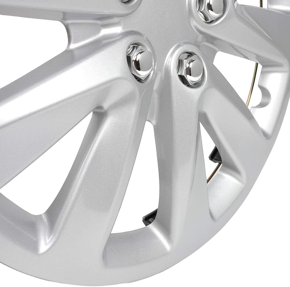4PC Set 16 inch Silver Hubcap Wheel Cover Snap On Hubcap R657841