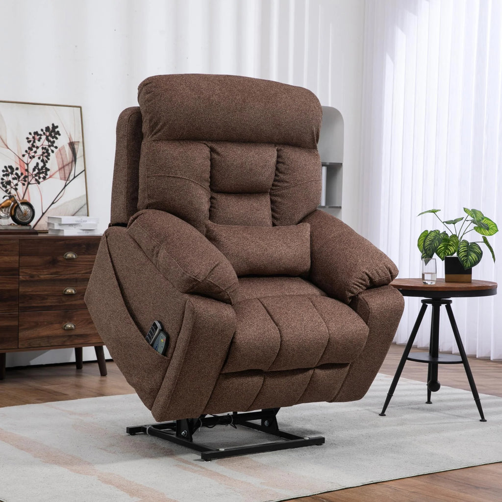 4-Motor Lay Flat Power Lift Recliner Chair with Heat & Massage G168