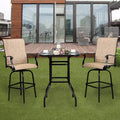 31"x 31" x 40" Black Wrought Iron Glass Bar Table E42680