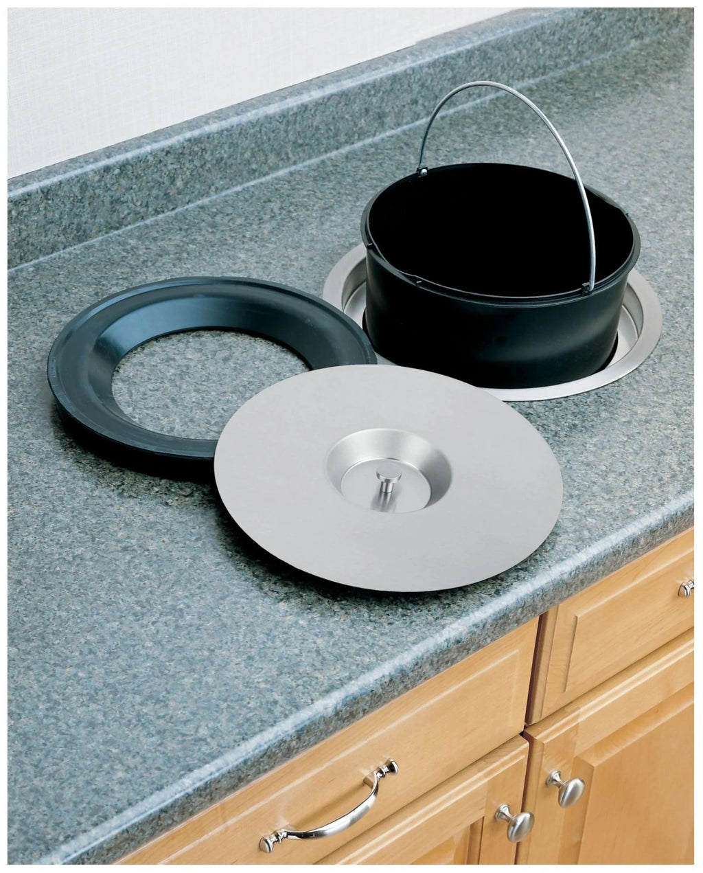 12-1/4" Counter Mount Trash/Ice Container - Stainless Z809