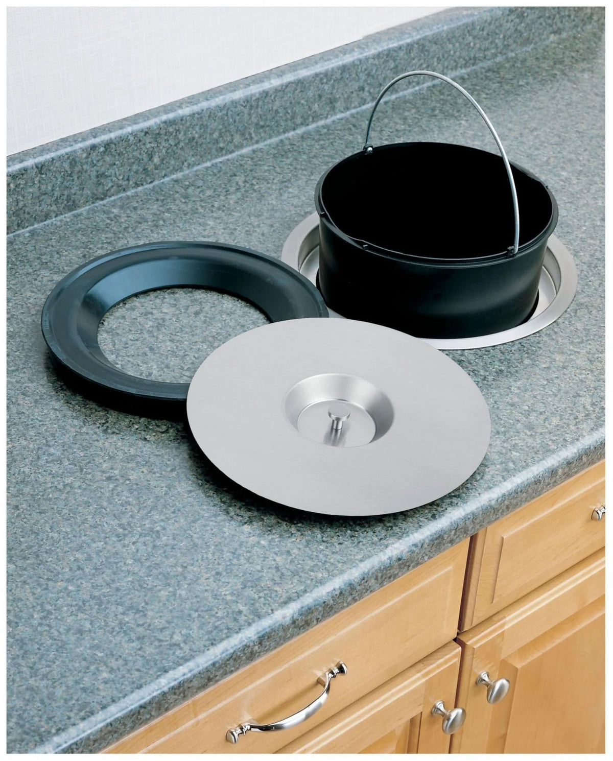 12-1/4" Counter Mount Trash/Ice Container - Stainless Z809