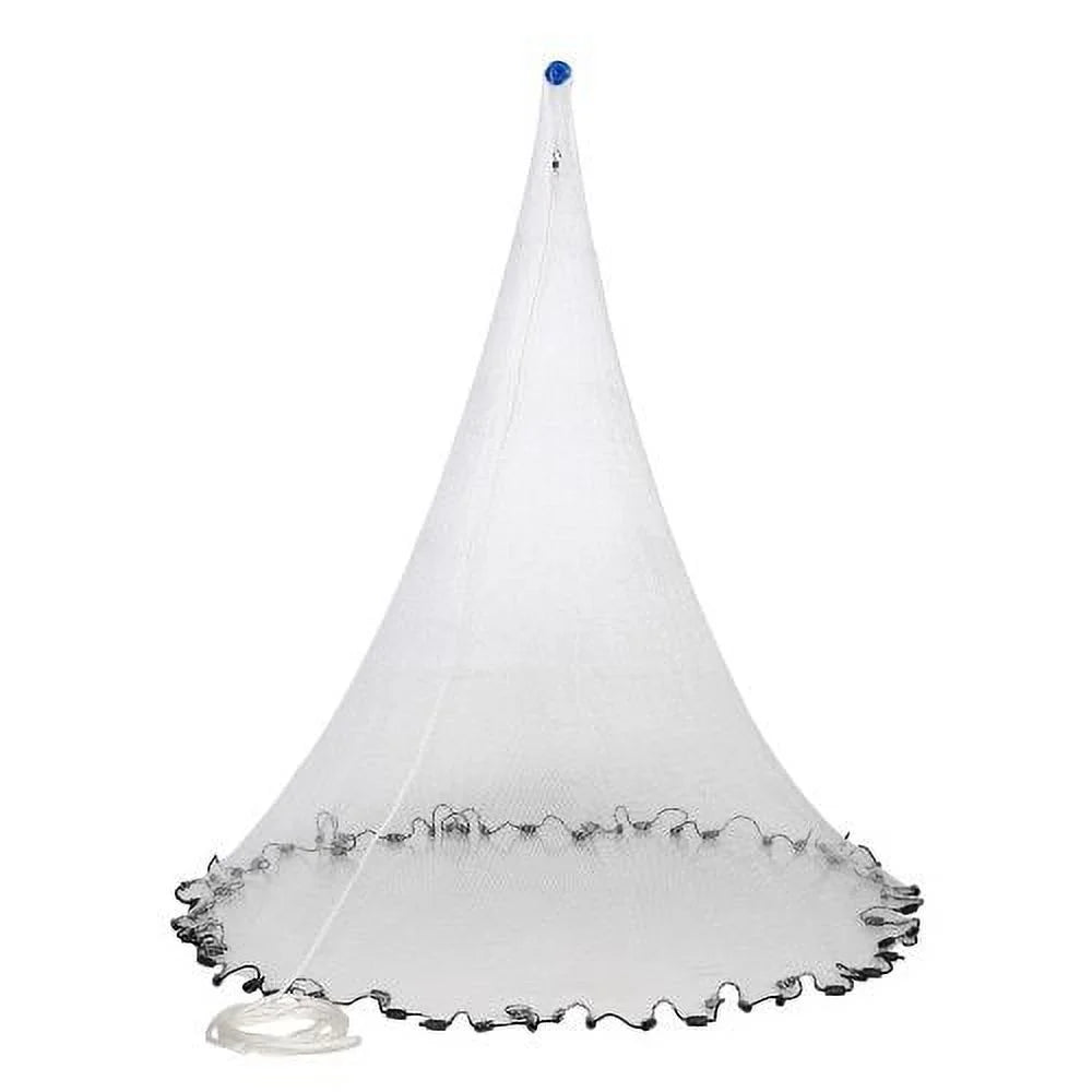 Cast Net, Clear, 4' radius, 3/8" mesh, 3/4 Lb wts O558429