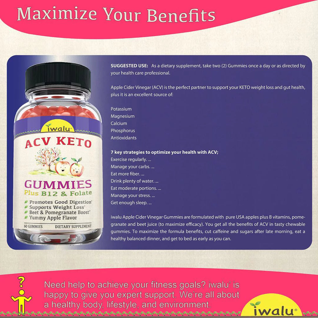 Keto ACV Gummies Digestive Supplement 60 CT V681