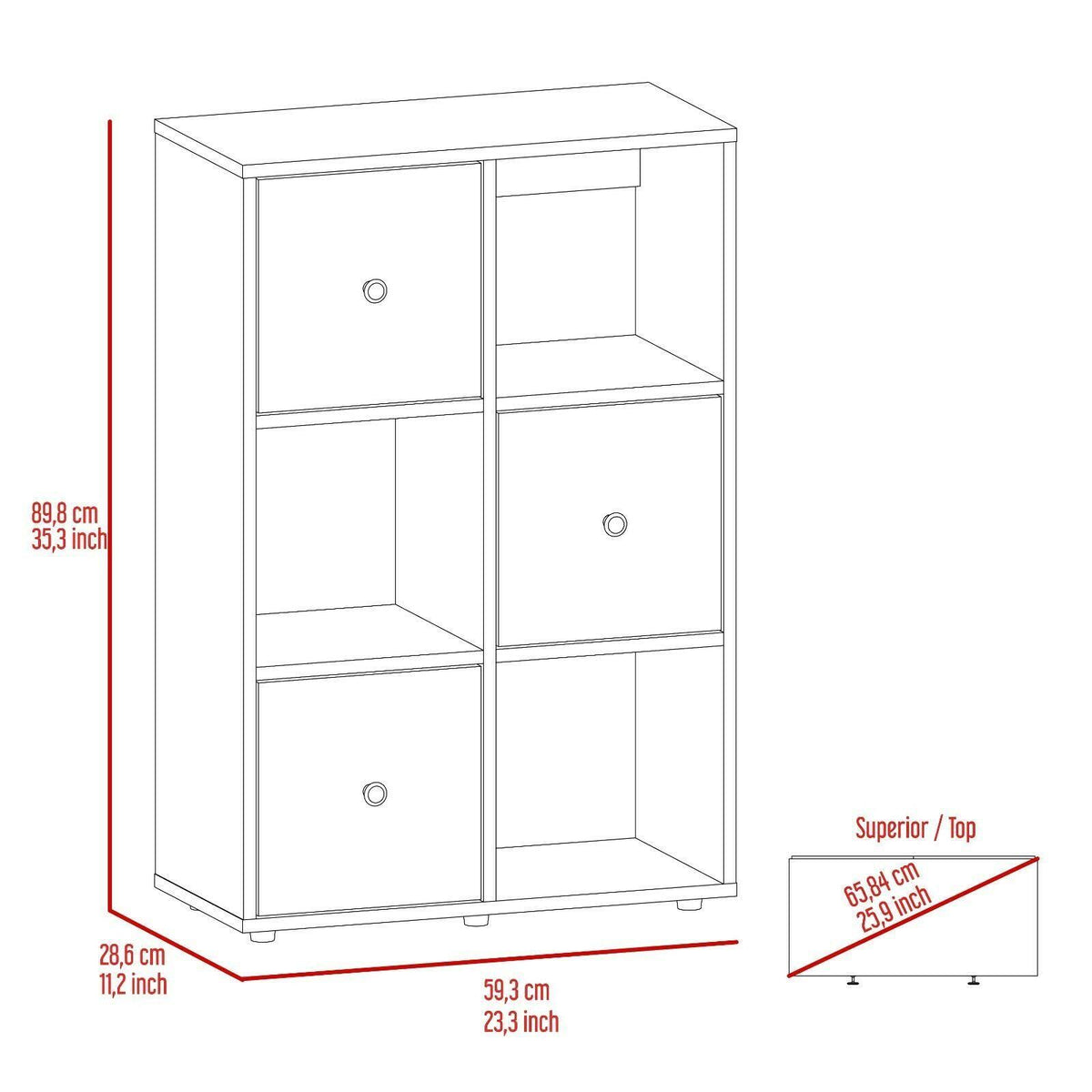 Cube Bookcase Y962
