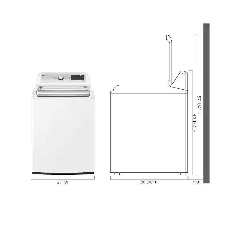 5.5 cu. ft. Smart Top Load Washer in White J8715
