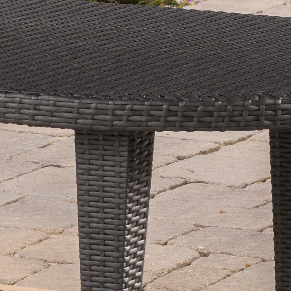 7 Piece Wicker Oval Dining Set with Cushions G6757