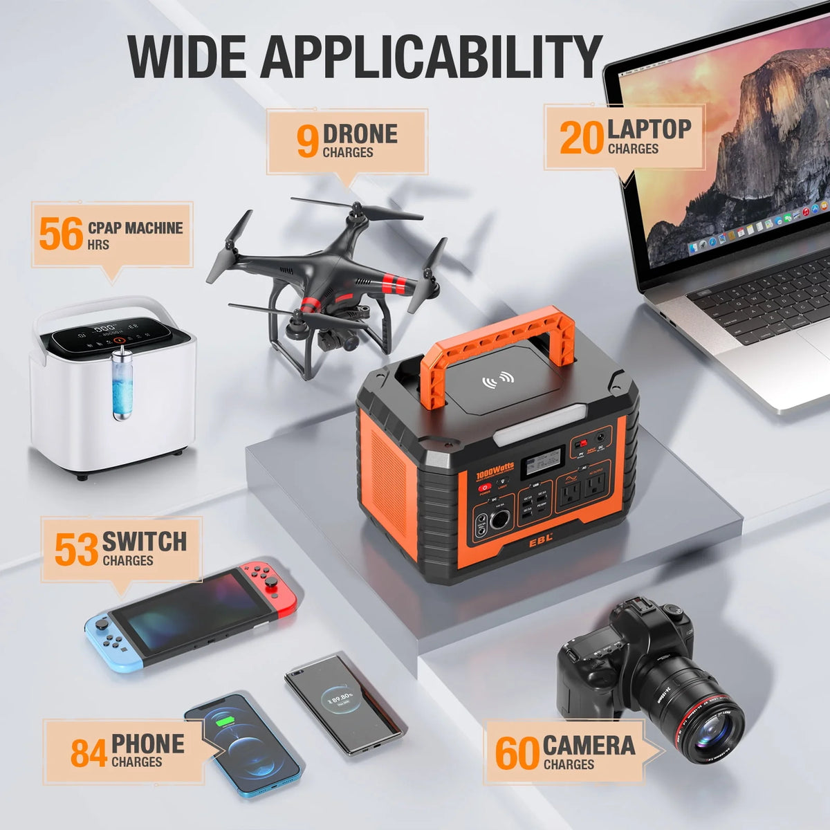 1000W 999Wh Portable Power Station V552