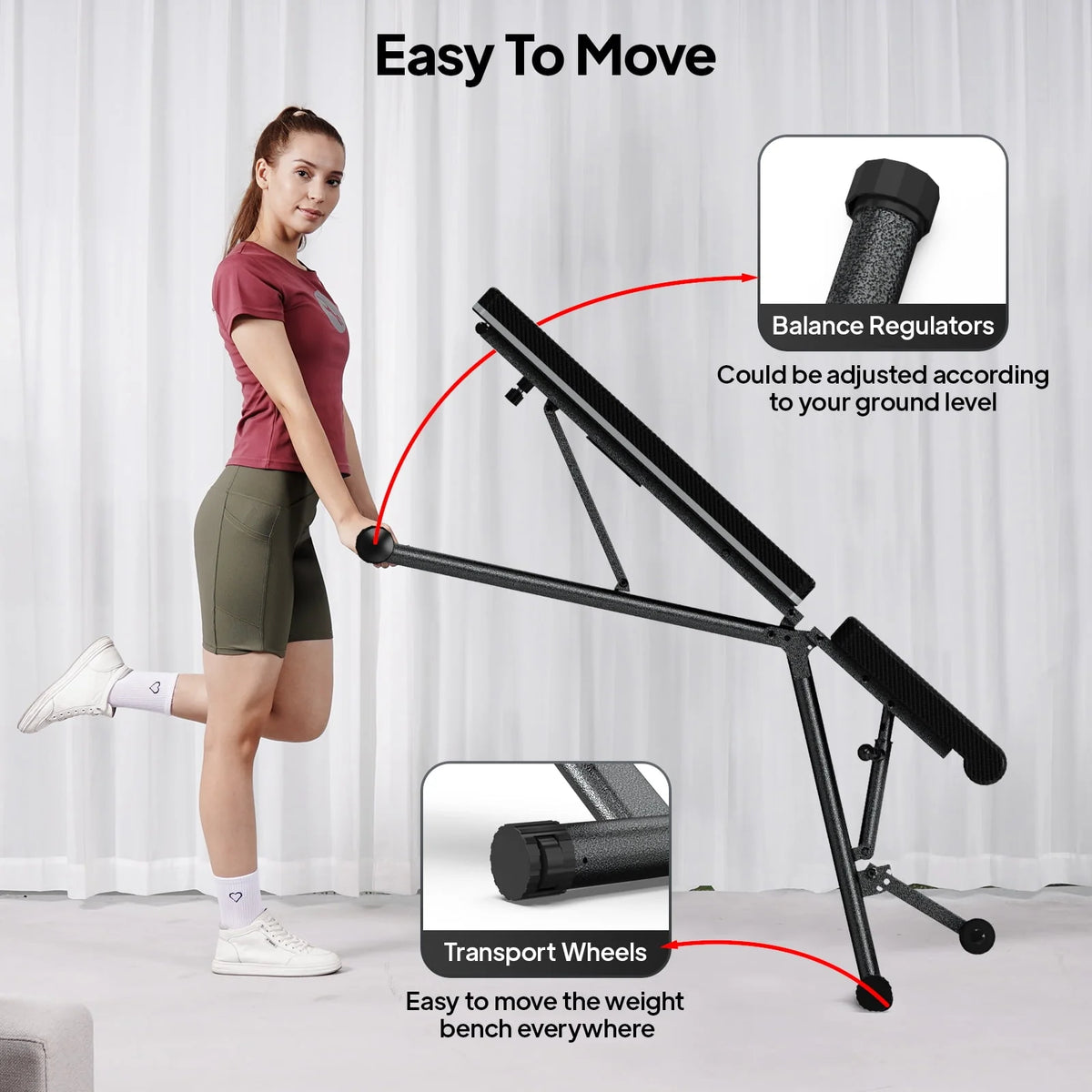 Foldable Adjustable Weight Bench D730