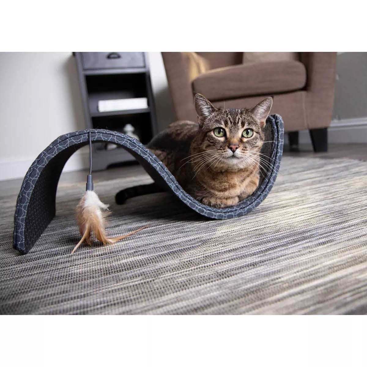 Cat Scratcher with Feather Toy B66901