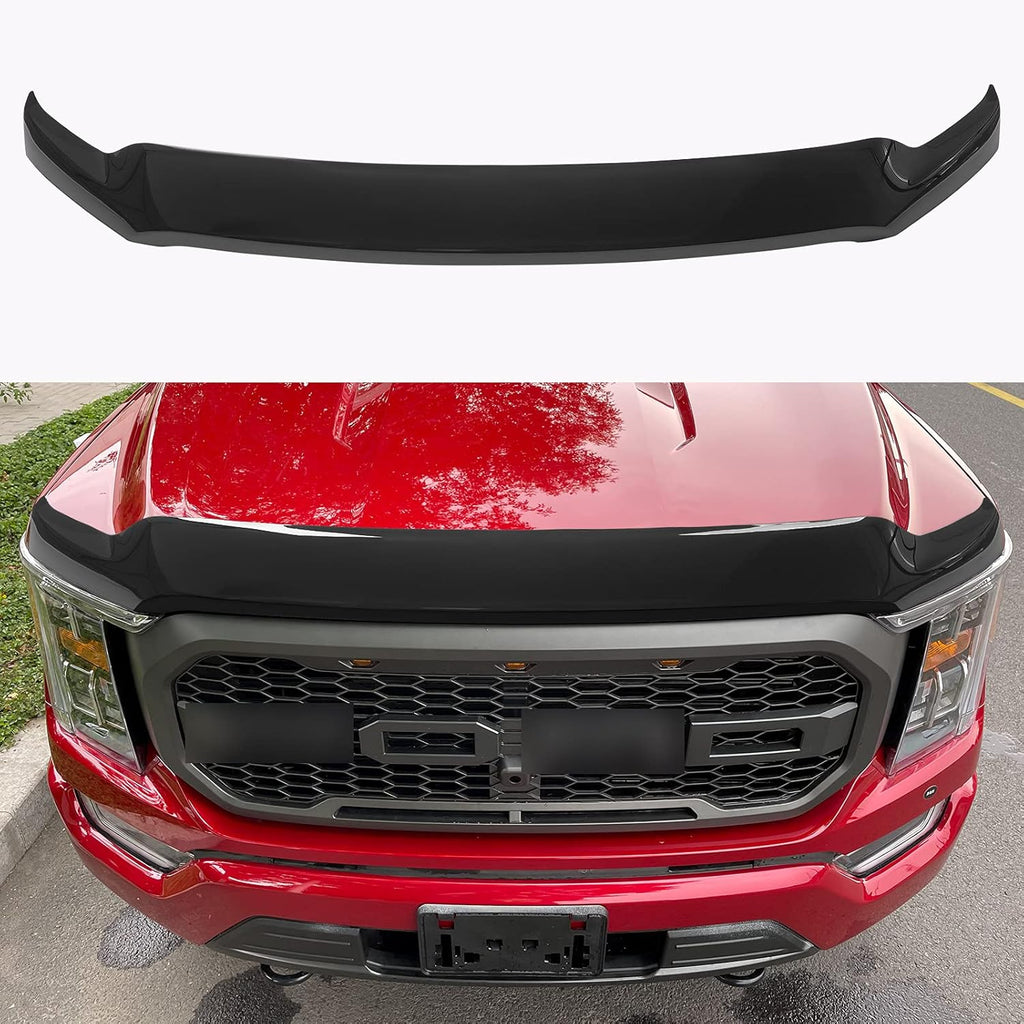 Glossy Carbon Fiber Hood Deflector for Ford F150 V791275