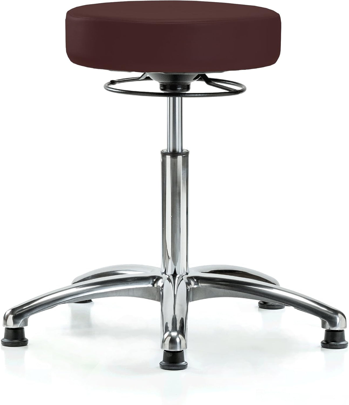 Chrome 360 Degree Adjustable Swivel Stool Imperial Blue Vinyl I38929