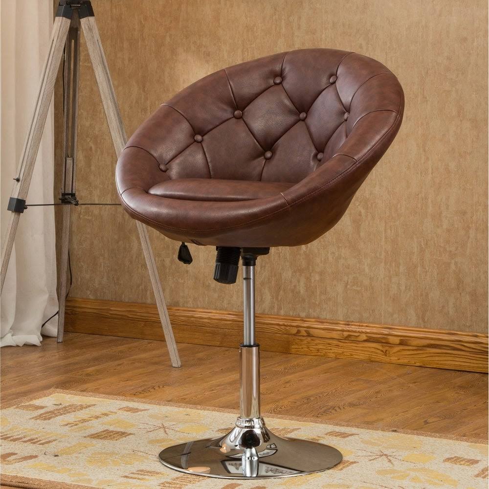 Purple Tufted Tilt Swivel Chair V5495