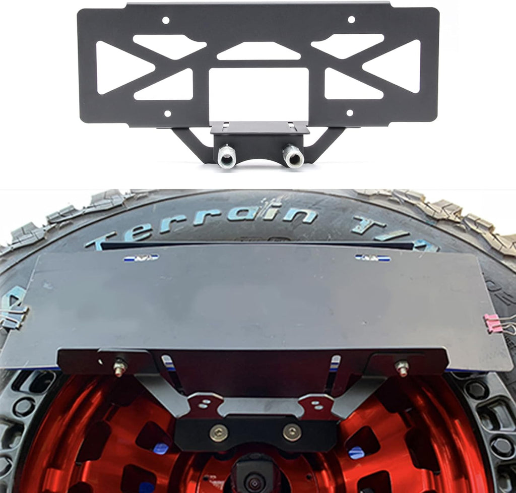 Rear Spare Tire Mount License Plate Relocation Bracket with 3rd Brake Light Mounting Bracket Kit for Jeep Wrangler JL 2018 2019 2020 2021 2022 Pack of 2 S7739