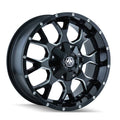 20x10 Black/Milled Spoke Wheel U769